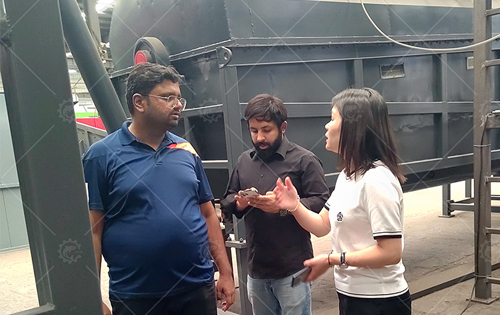 India client visited us for the lithium battery recycling plant